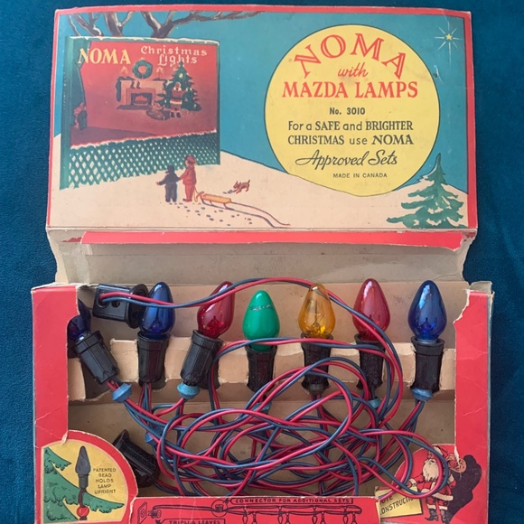 Antique Noma Christmas Lights with Mazda Lamps - Picture 2 of 3